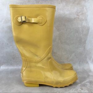 L.L. Bean Wellie Tall Yellow Women’s Rain Boots Size 8 Medium